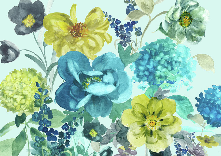 Flower Mixed Media - Nantucket Spring by Marietta Cohen Art And Design