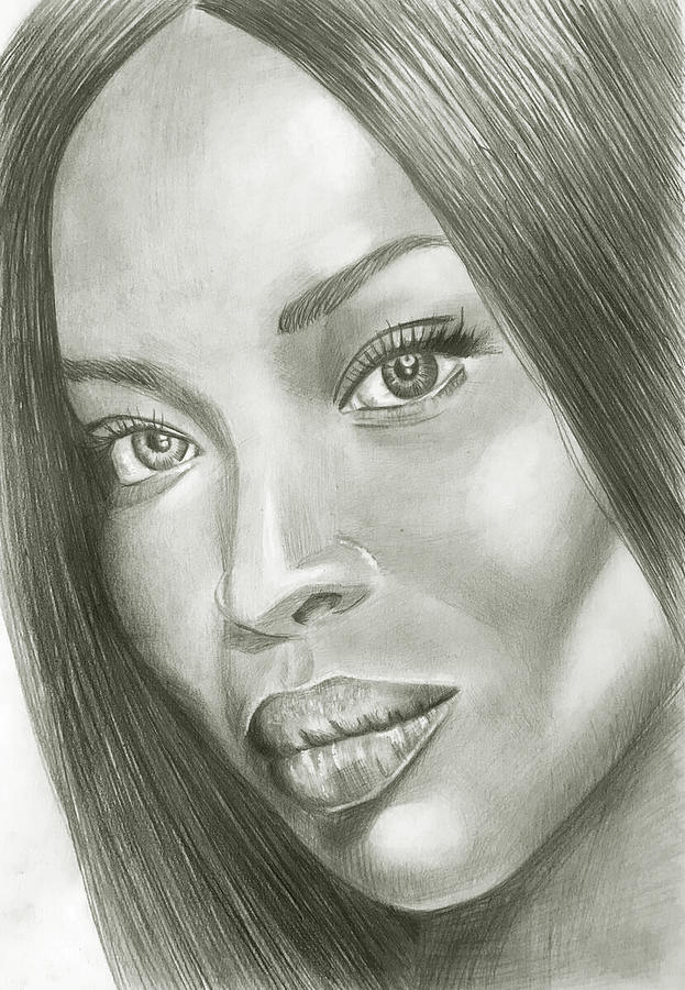 naomi campbell drawing