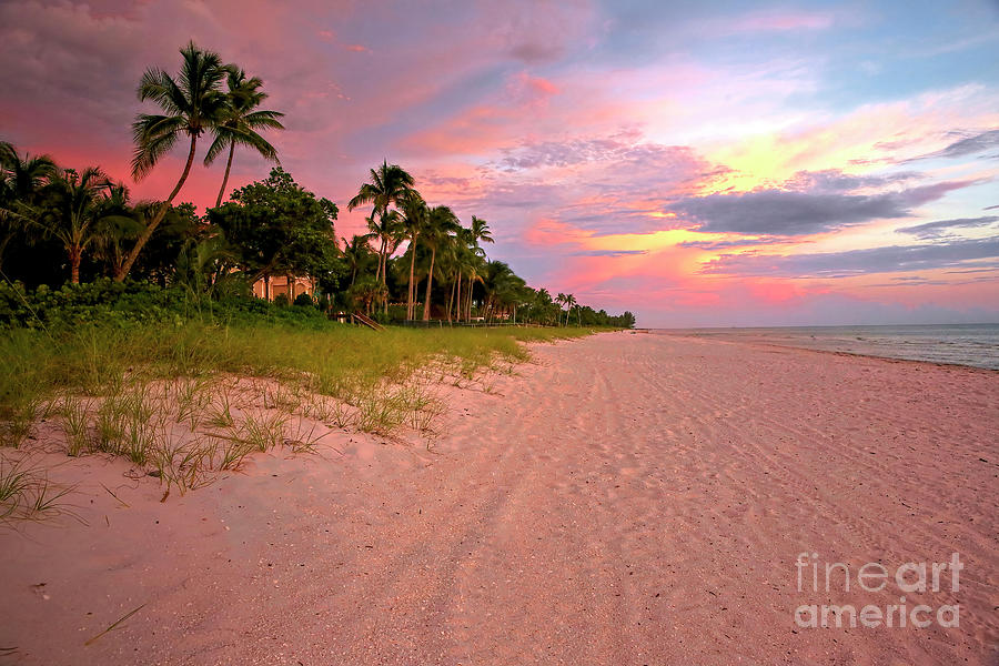 Naples Beach At Sunset, Florida Photograph by Felix Lai