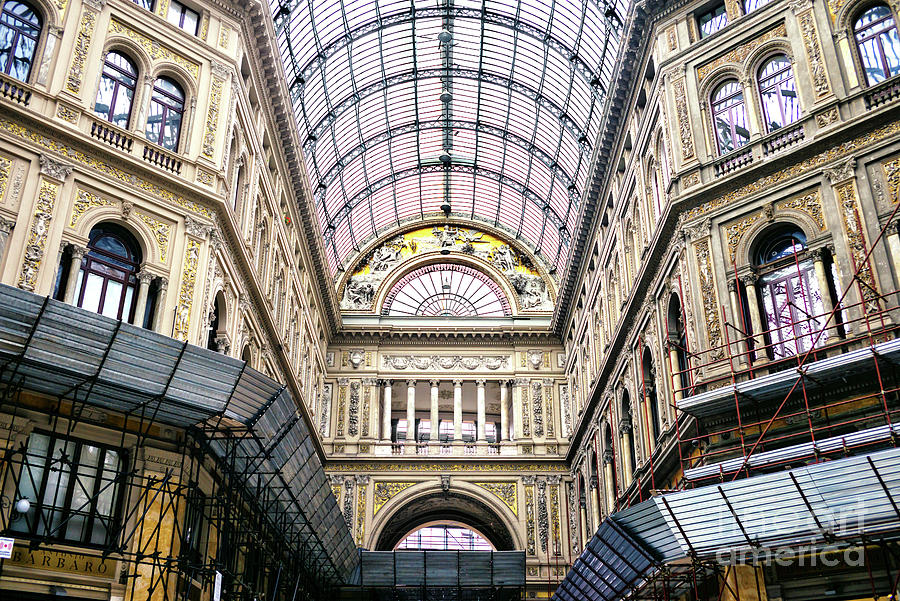 Naples Galleria Glass Dome Photograph by John Rizzuto