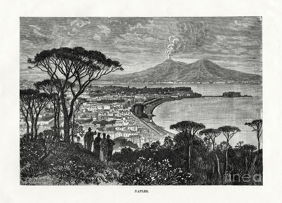 Naples, Italy, 1879. Artist Charles Drawing by Print Collector