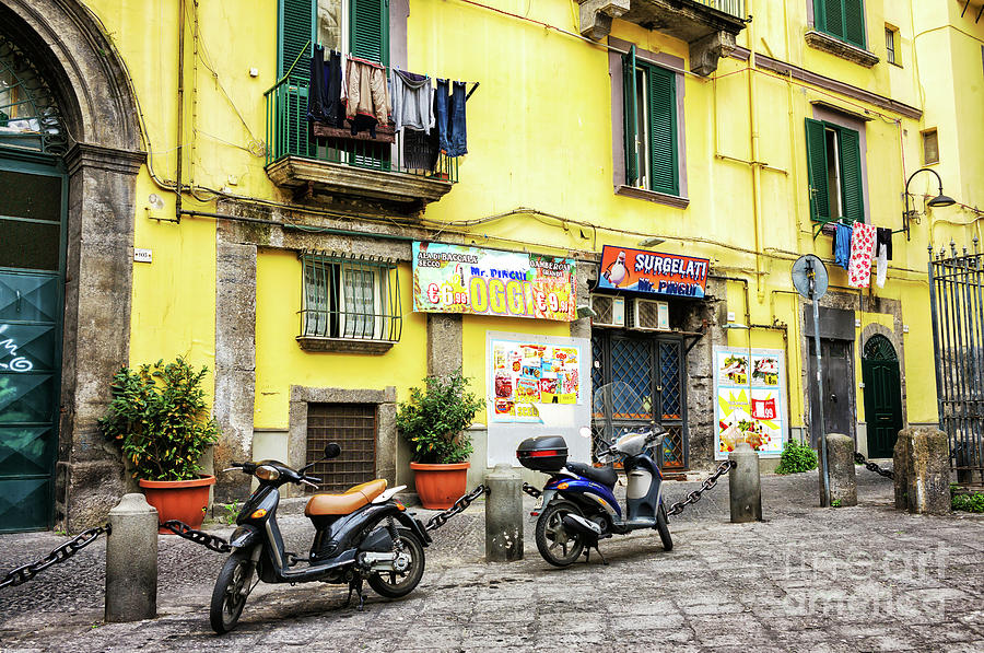 Transportation Photograph - Naples Neighborhood Scene by John Rizzuto