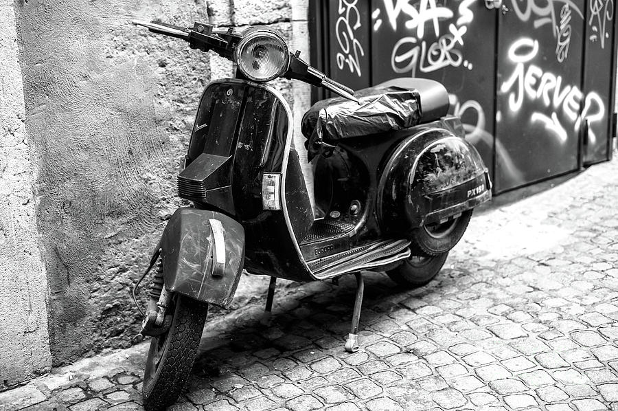 Naples Old Scooter in Italy Photograph by John Rizzuto