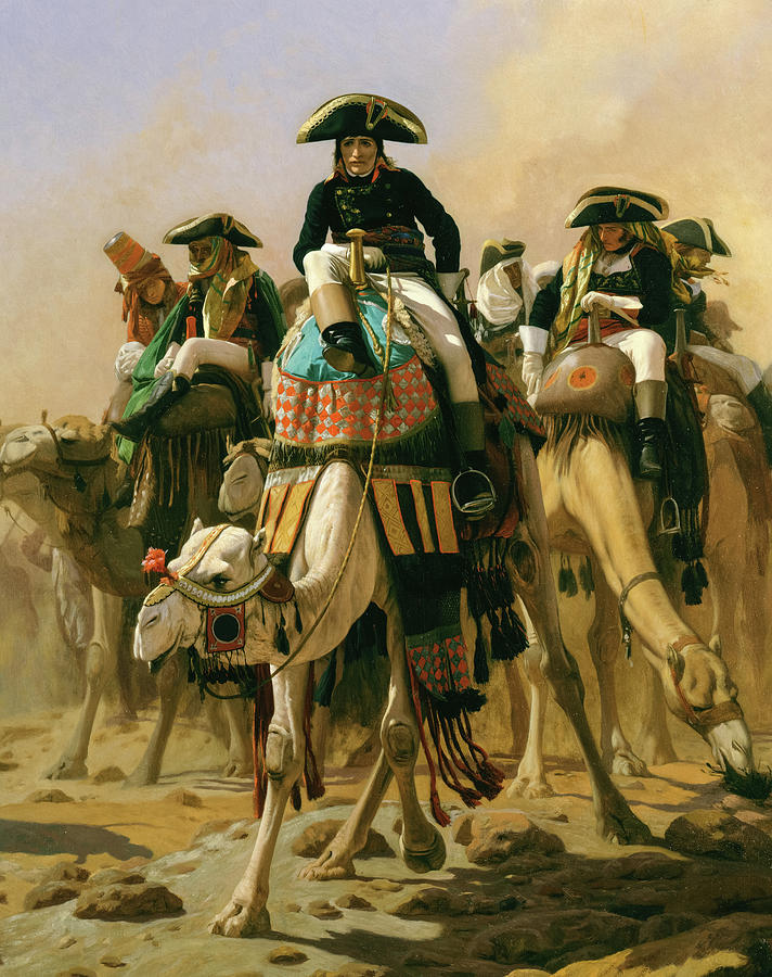 Camel Painting - Napoleon and his General Staff in Egypt, 1867 by Jean-Leon Gerome