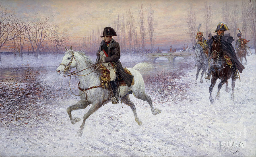 Animal Painting - Napoleon At The Head Of A Troop Of Cavalry by Jan Van Chelminski
