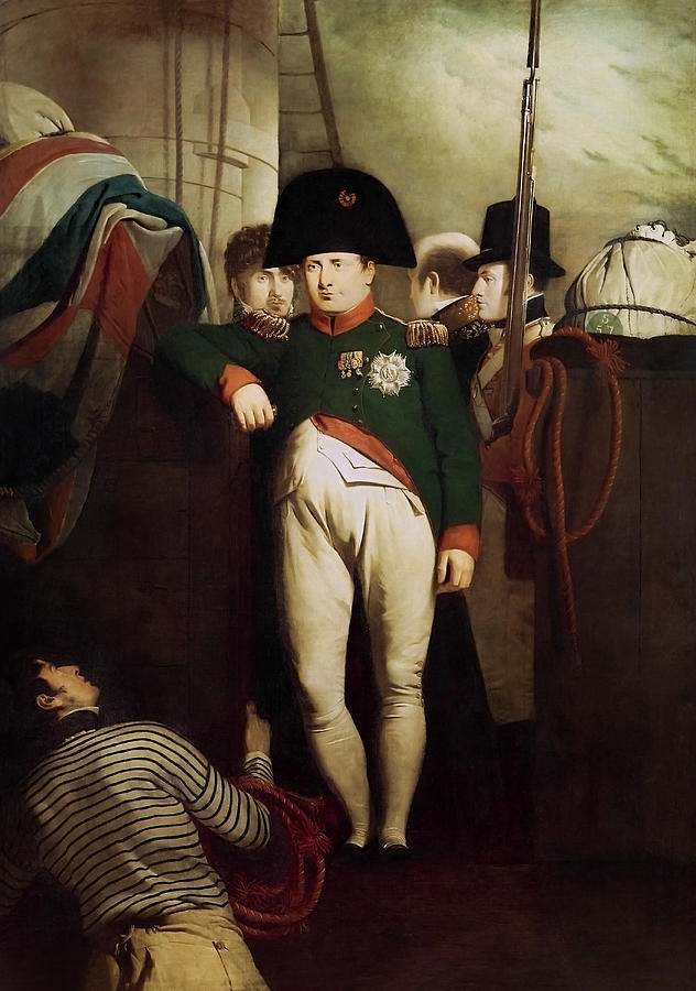 Napoleon Bonaparte on Board the Bellerophon in Plymouth Sound Painting by War Is Hell Store