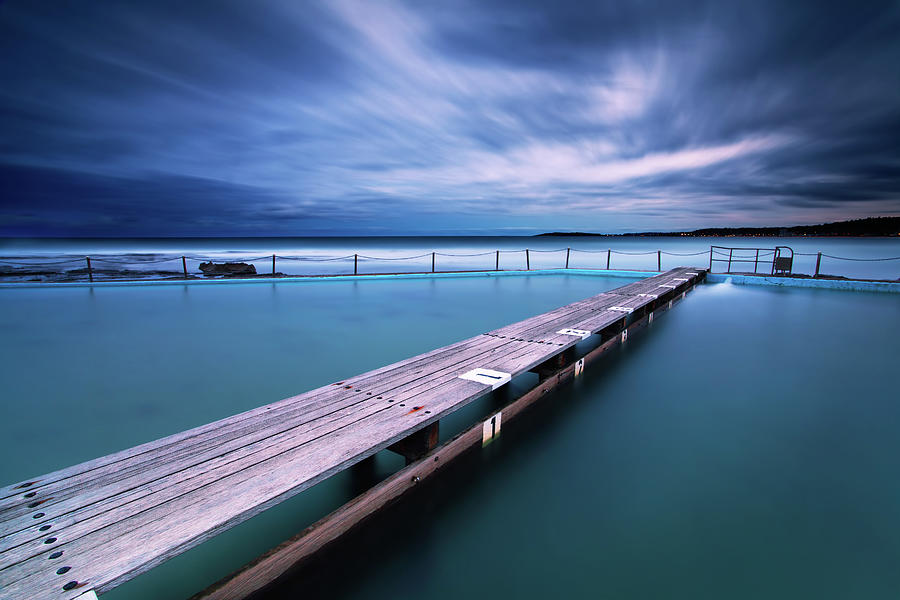 Narrabeen Tidal Pool By Night, Sydney Photograph by Yury Prokopenko