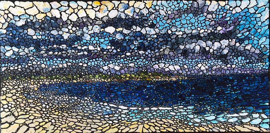 Narragansett Bay Mosaic Painting by Carrie Jacobson