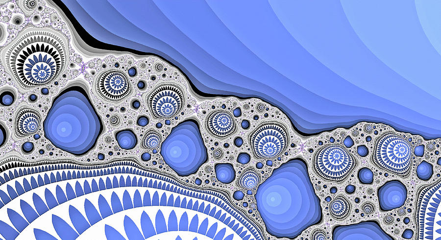 Narrow Canyon Blue Abstract Art Image Digital Art by Don Northup