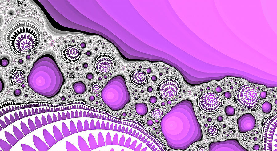 Narrow Canyon Purple Abstract Art Digital Art by Don Northup