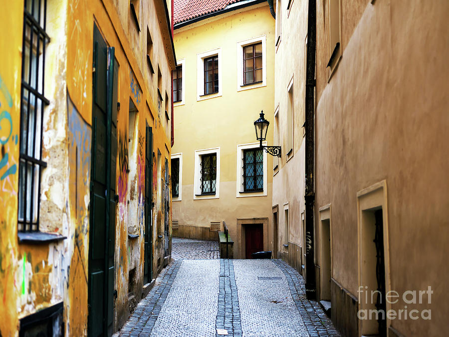 Narrow in the Old Town Quarter Prague Photograph by John Rizzuto