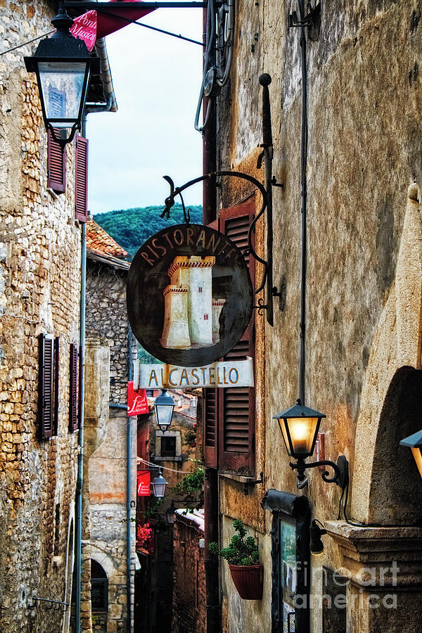 Narrow Medieval Street of Sermoneta Photograph by George Oze
