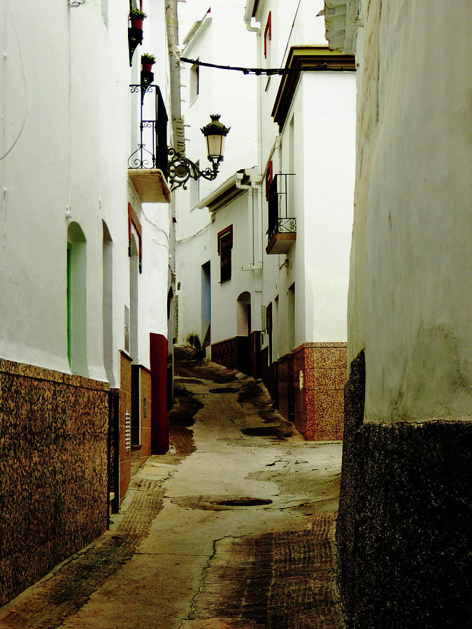 Narrow Street in Spain Photograph by Alan Socolik