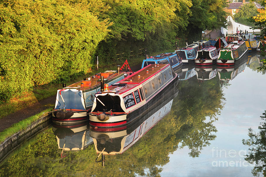 Narrowboats on the Grand Union Canal at Braunston  Photograph by Tim Gainey