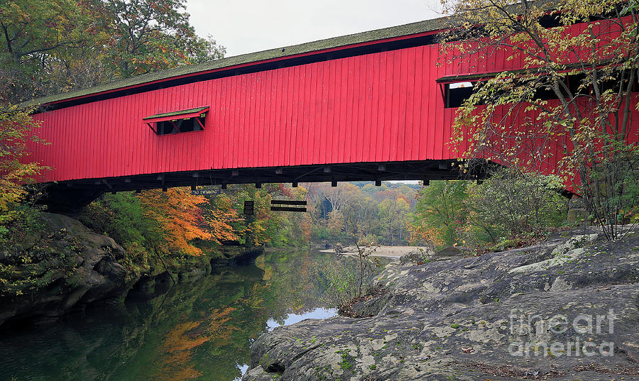 Narrows Covered Bridge, Parke County, Indiana 82 Photograph by Steve