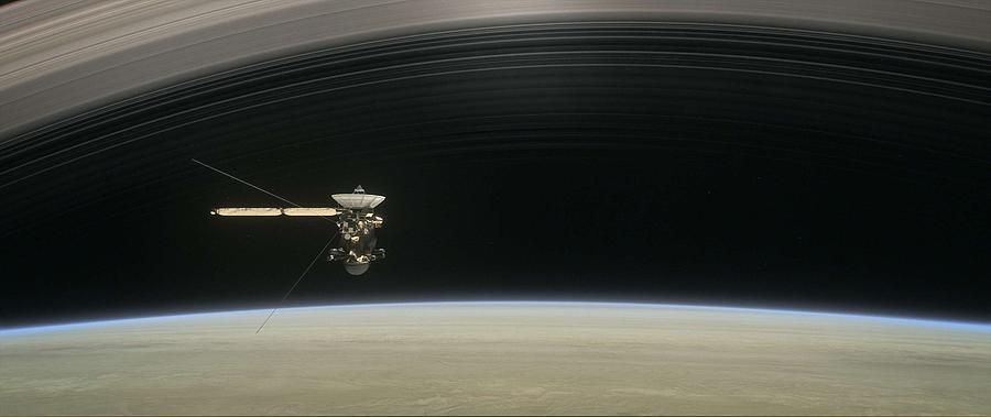 NASA s Cassini Coverage Lands an Emmy Nomination Painting by Celestial Images