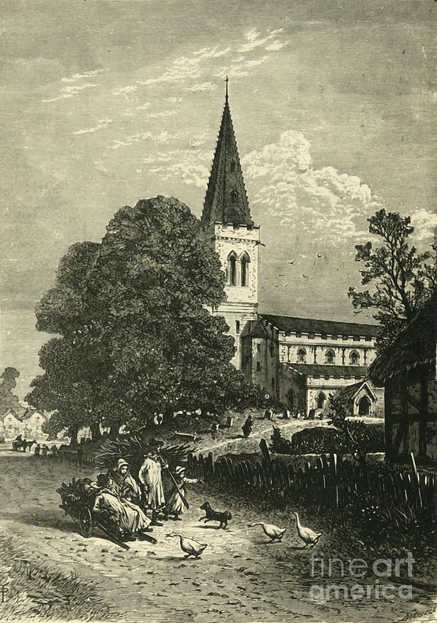 Naseby Church Drawing by Print Collector