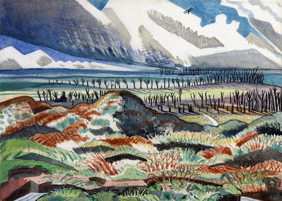 Nash: Vimy Battlefield, 1918 Painting by Paul Nash