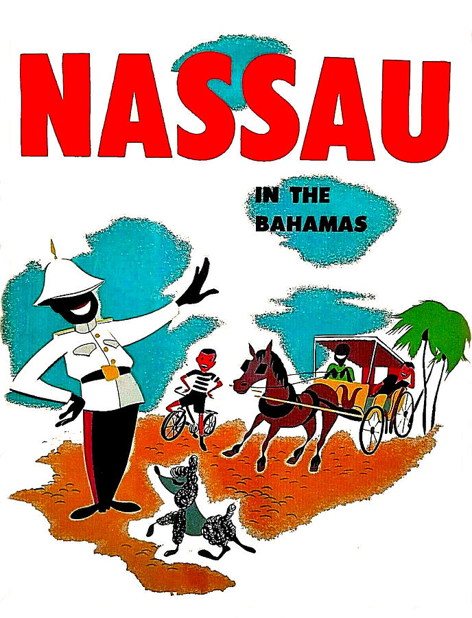 Vintage Digital Art - Nassau in the Bahamas by Long Shot