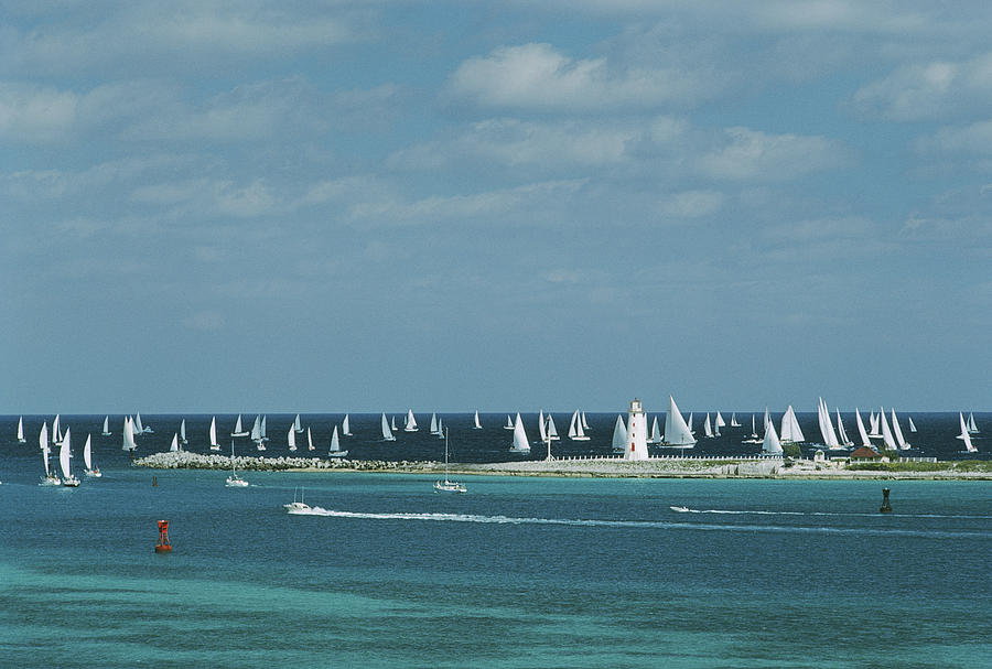 Nassau Sailing Photograph by Slim Aarons