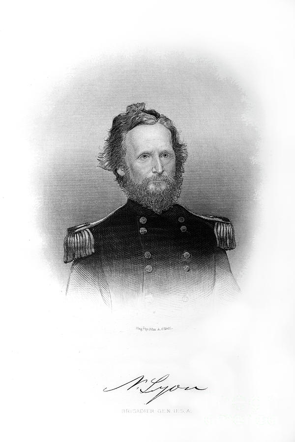 Nathaniel Lyon, American Soldier Drawing by Print Collector