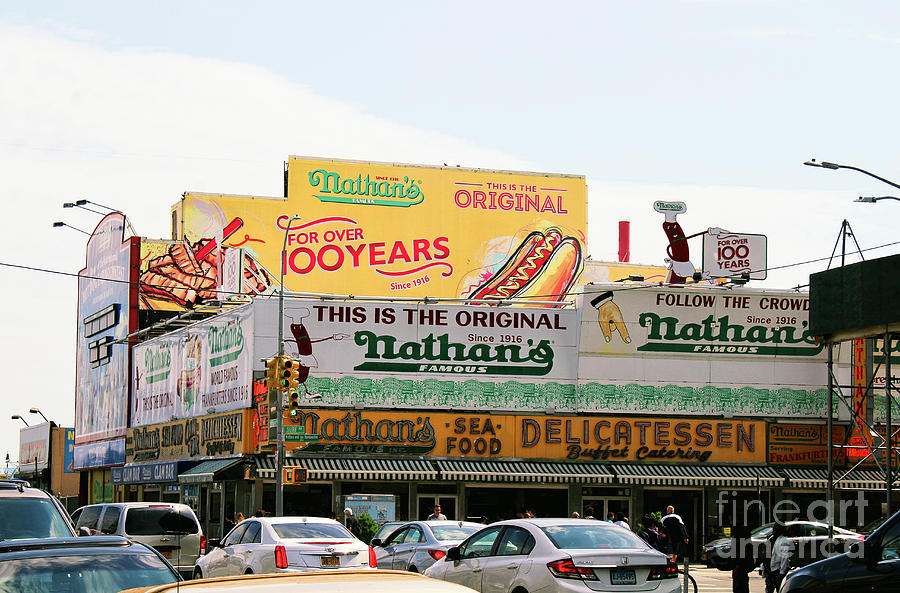 Nathans Famous Hot Dog Photograph by Doc Braham