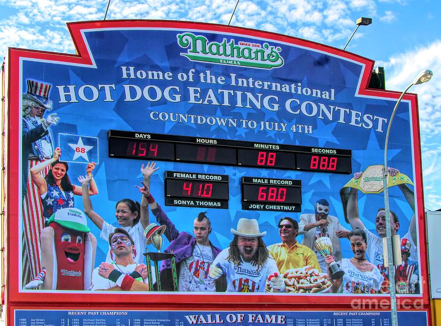 Nathans Hot Dog Eating Contest Coney Island  Photograph by Chuck Kuhn