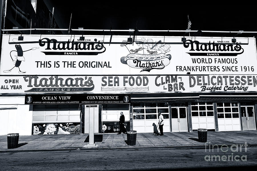 Nathans Noir Coney Island Photograph by John Rizzuto