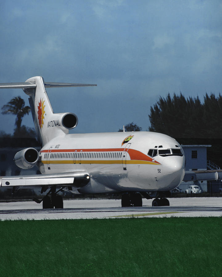 National Airlines Boeing 727 at Miami Photograph by Erik Simonsen