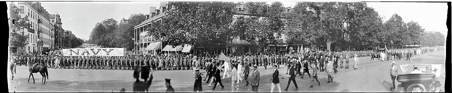 Platoon Movie Photograph - National Army Parade, Pennsylvania Ave by Fred Schutz Collection