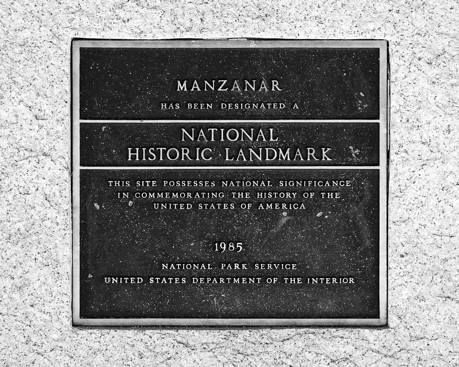 National Disgrace -- Plaque at Manzanar National Historic Landmark, California Photograph by Darin Volpe