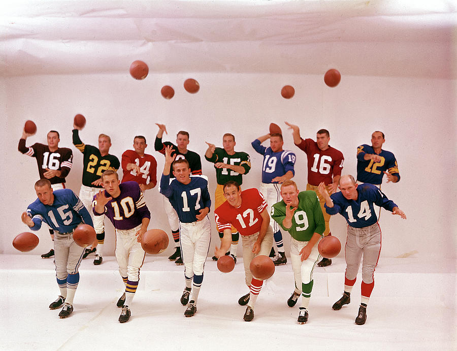 National Football Quaterbacks Photograph by Ralph Morse National Football Quaterbacks Photograph by Ralph Morse
