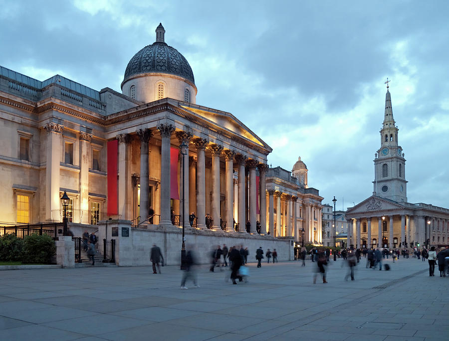 National Gallery In London At Dusk Photograph by Stockcam
