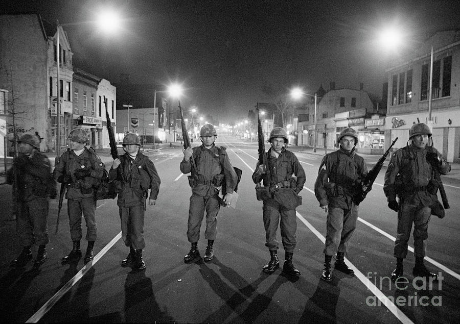 National Guard With Rifles During Riot Photograph by Bettmann | Fine ...