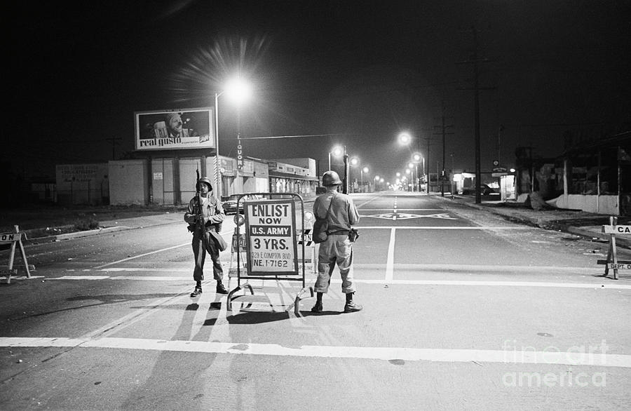 National Guardsmen In Watts Photograph by Bettmann