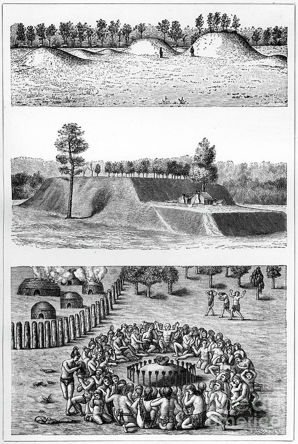 Native American Archaeological Sites Drawing by Print Collector