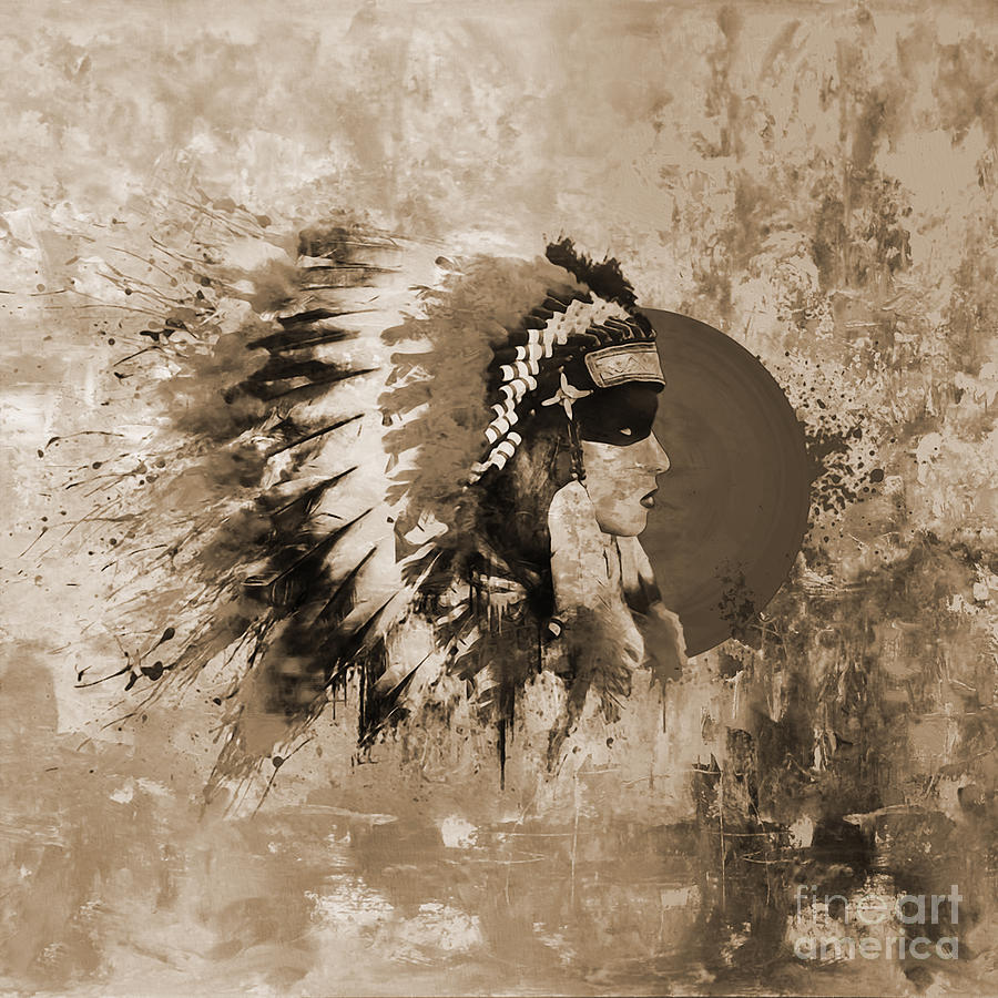 Native American Art uujq Painting by Gull G