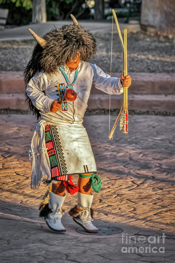 Native American Boy Buffalo Photograph Pariza