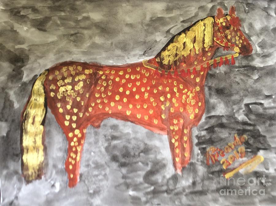 Honoring Native American Nez Perce Tribe and Appaloosa War Horse  Painting by Richard W Linford