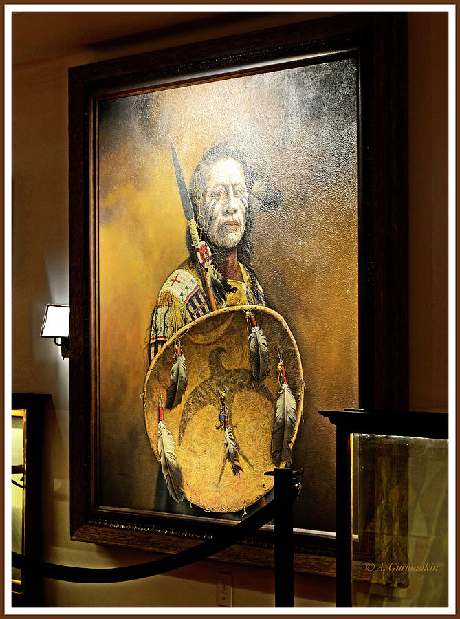 Native American Warrior Portrait, Ozarks Heritage Museum Photograph by A Macarthur Gurmankin