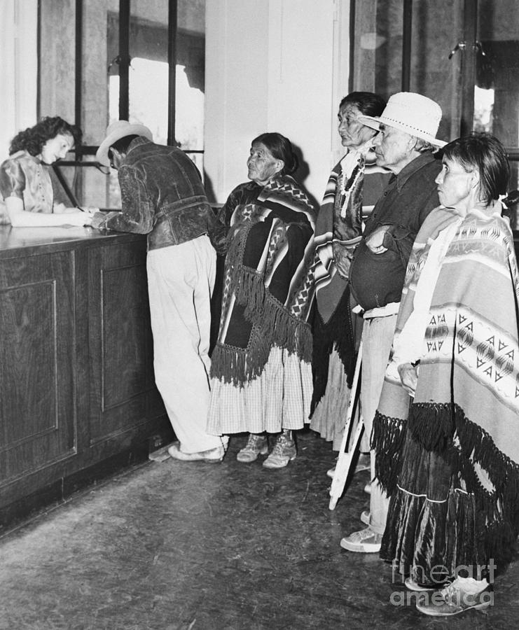 Native Americans Register To Vote Photograph by Bettmann