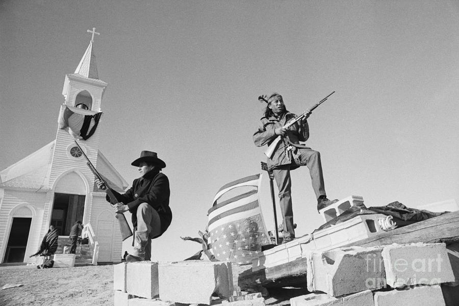 Native Americans Stand Guard Photograph by Bettmann