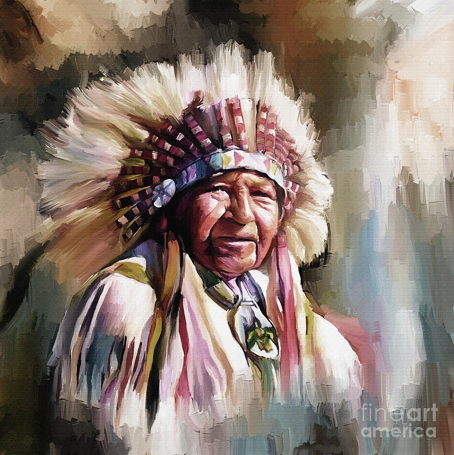 Native art 567Hi Painting by Gull G