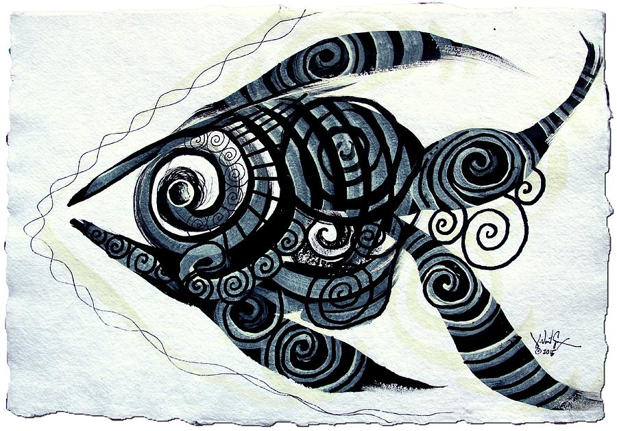 Nativemmental, Fish 2 Painting by J Vincent Scarpace