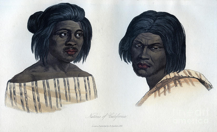 Natives Of California, 1848 Drawing by Print Collector