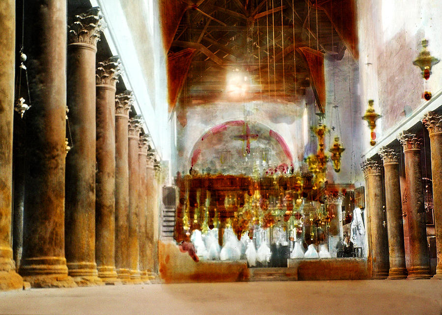 Nativity Church Vintage Pillars Photograph
