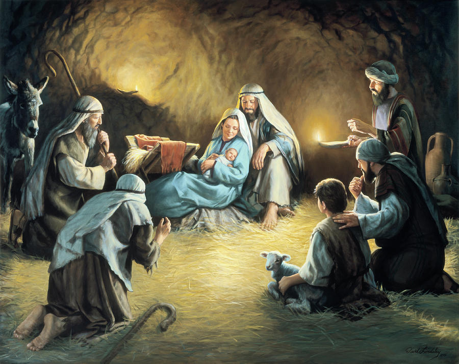 Nativity Painting by David Lindsley