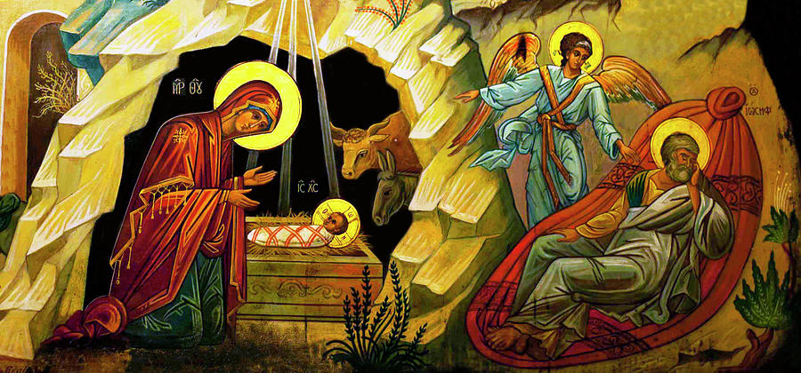 Byzantine Photograph - Nativity Dream by Munir Alawi