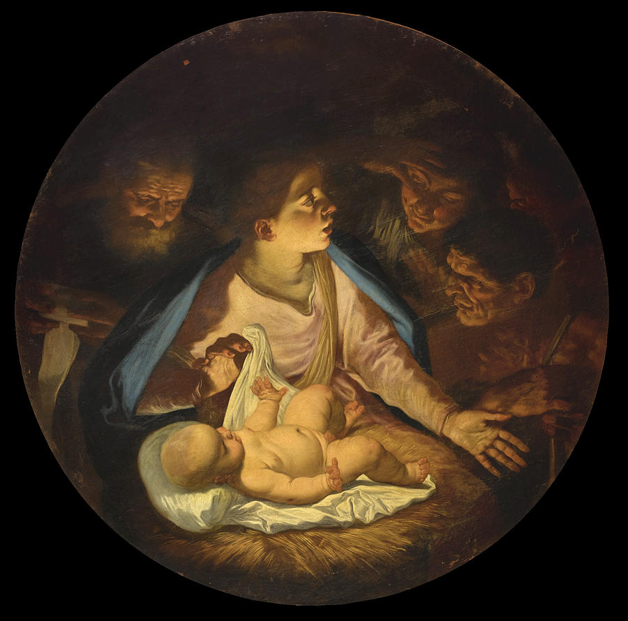 Nativity Painting by Flaminio Torre
