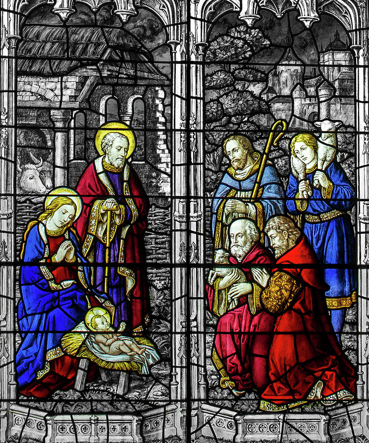 Nativity in Blue and Red Photograph by Munir Alawi